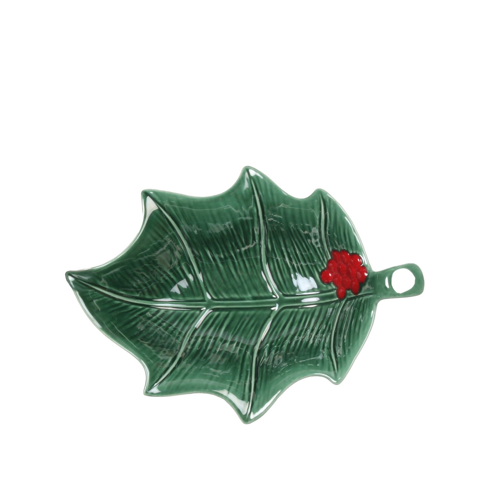 Holly Textured Serving Bowl Green