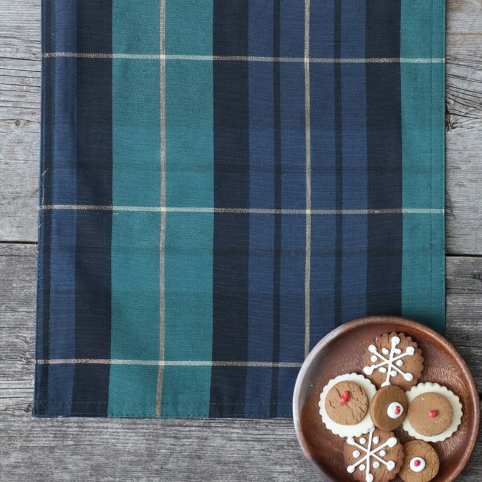 Traditional Check Table Runner Blue