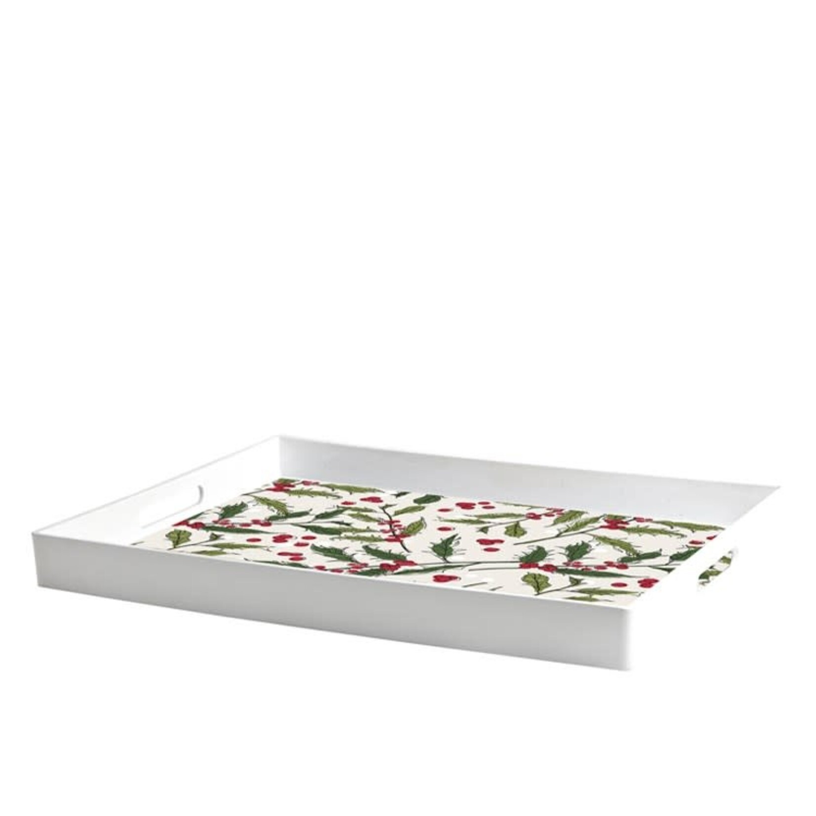 Holly Printed Serving Tray Multi