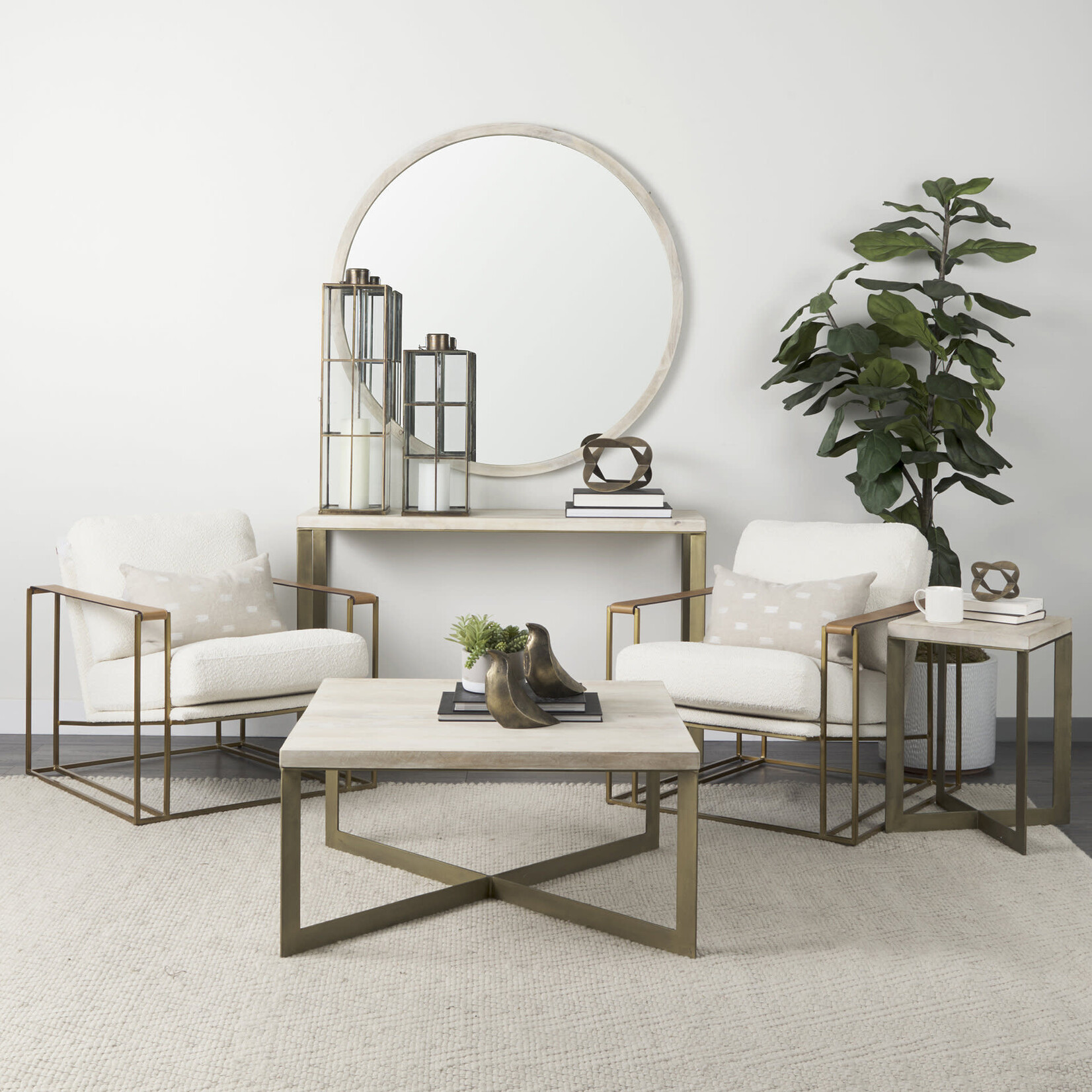 The Faye slender console table  50.0"L x 15.0"W x 30.0"H.