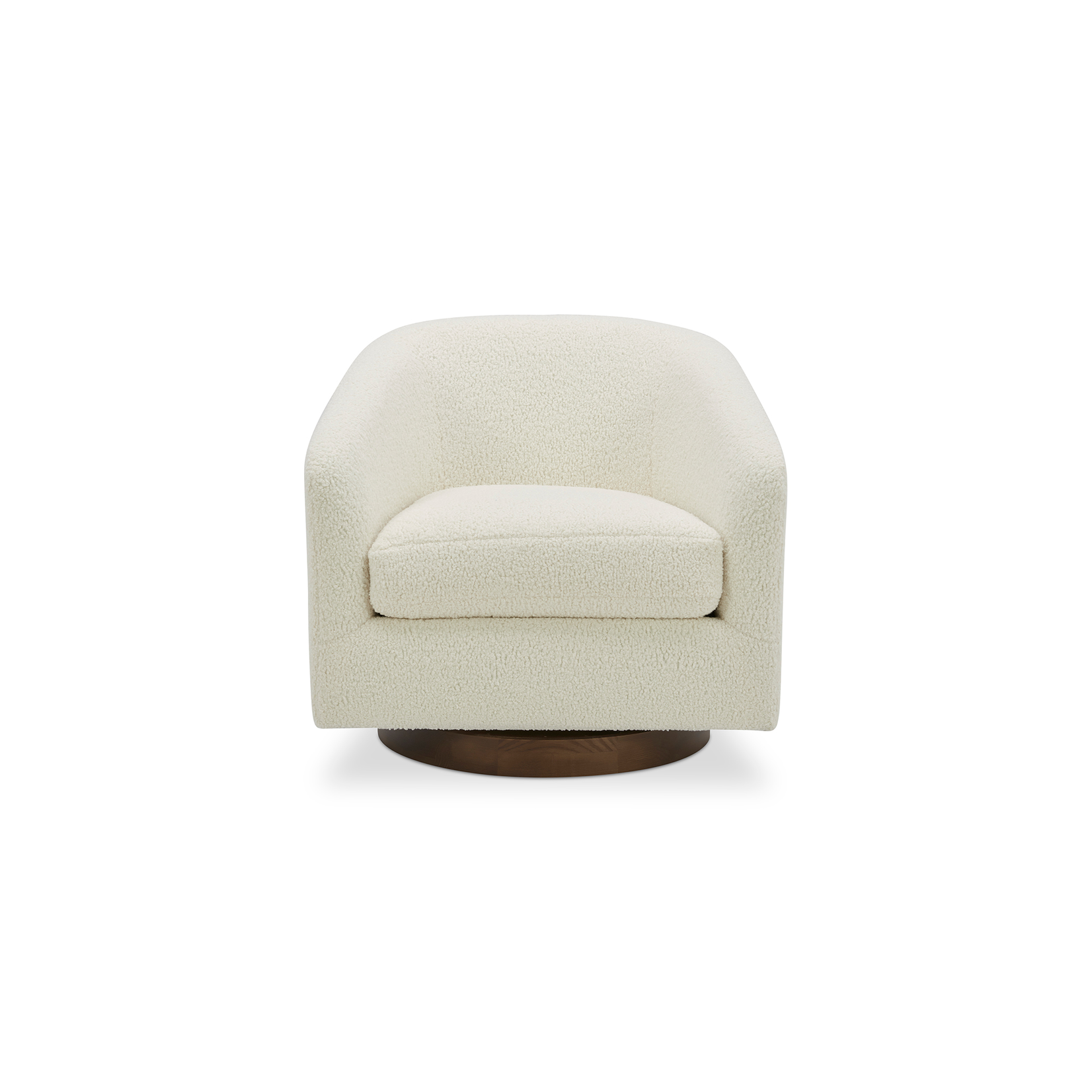 Oscy Swivel Chair - Vegan Shearling White
