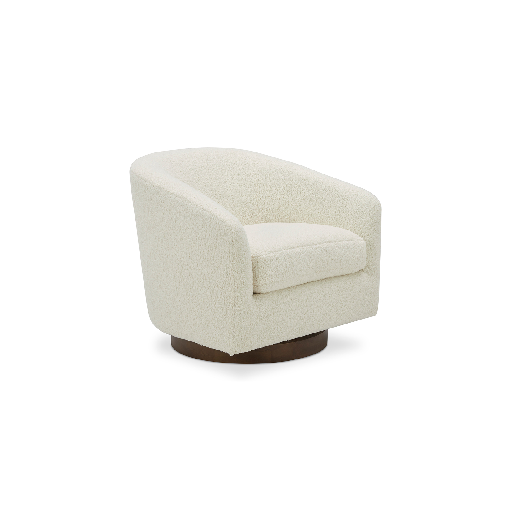 Oscy Swivel Chair - Vegan Shearling White