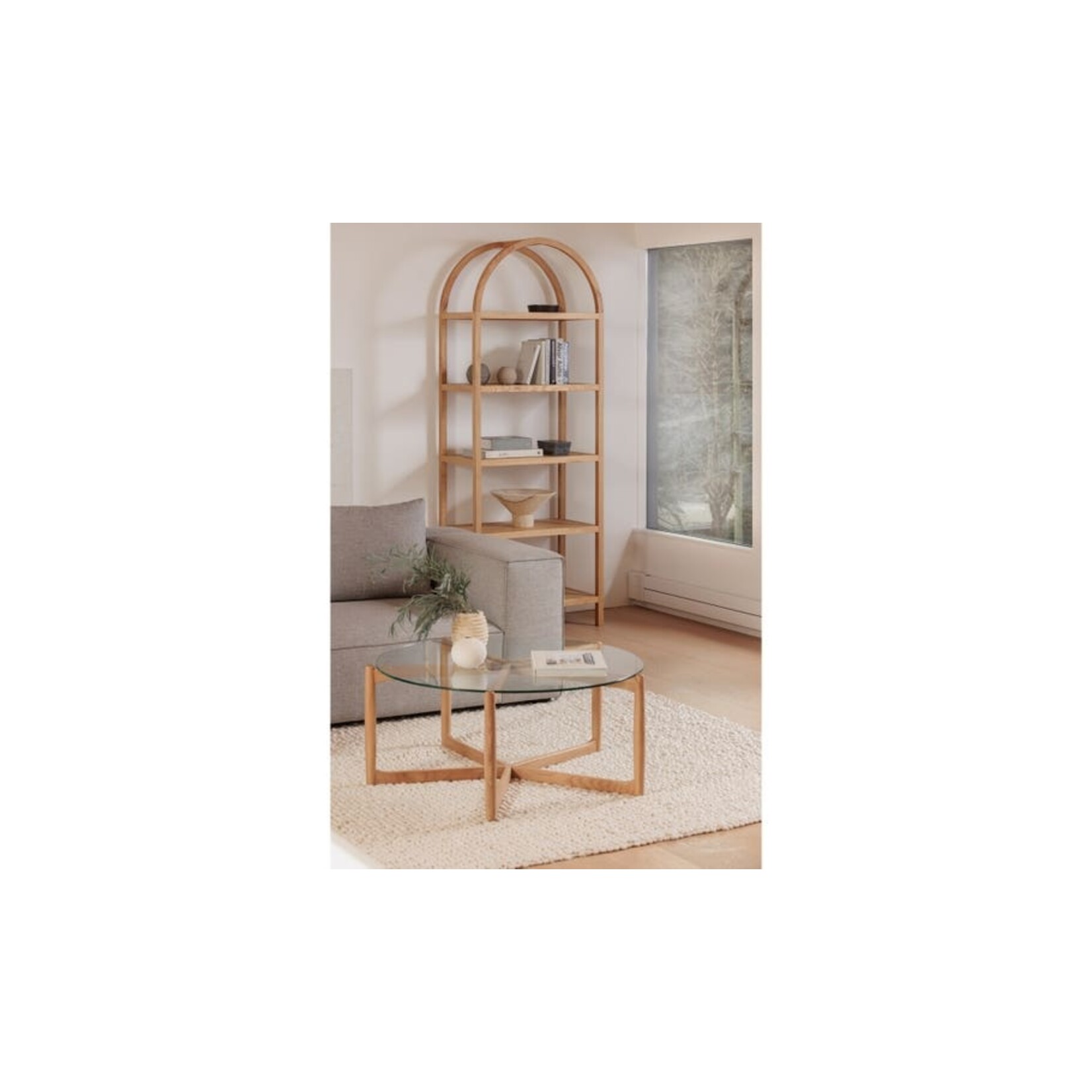 Eero Bookcase Natural - 30.0” W X 16.0” D X 80.0” H
