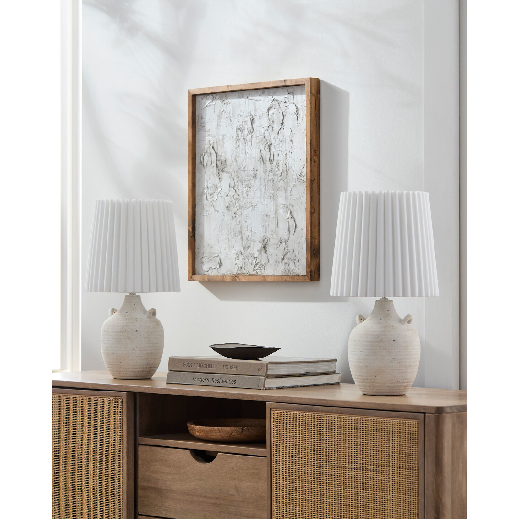 Sunken Accent Table Lamp - Cream