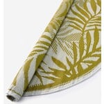 Green Leaf Round Outdoor Rug 5'D