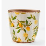 Stoneware Round Lemon Planter