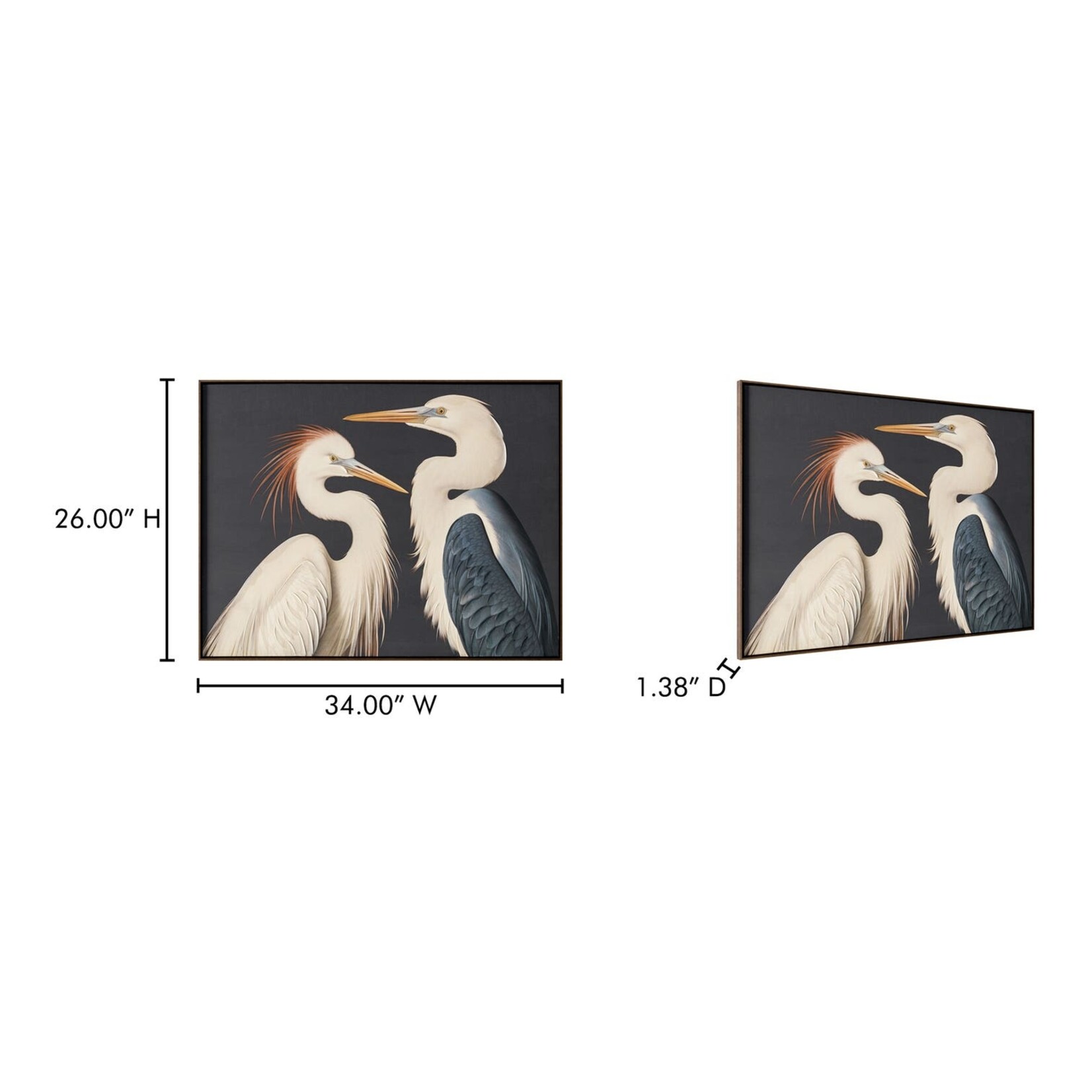 Two Cranes Framed Painting