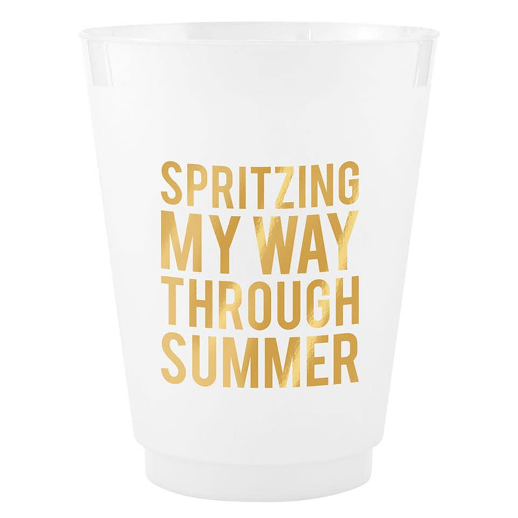 Gold Foil Frost Cups - Spritzing My Way - Set of 8