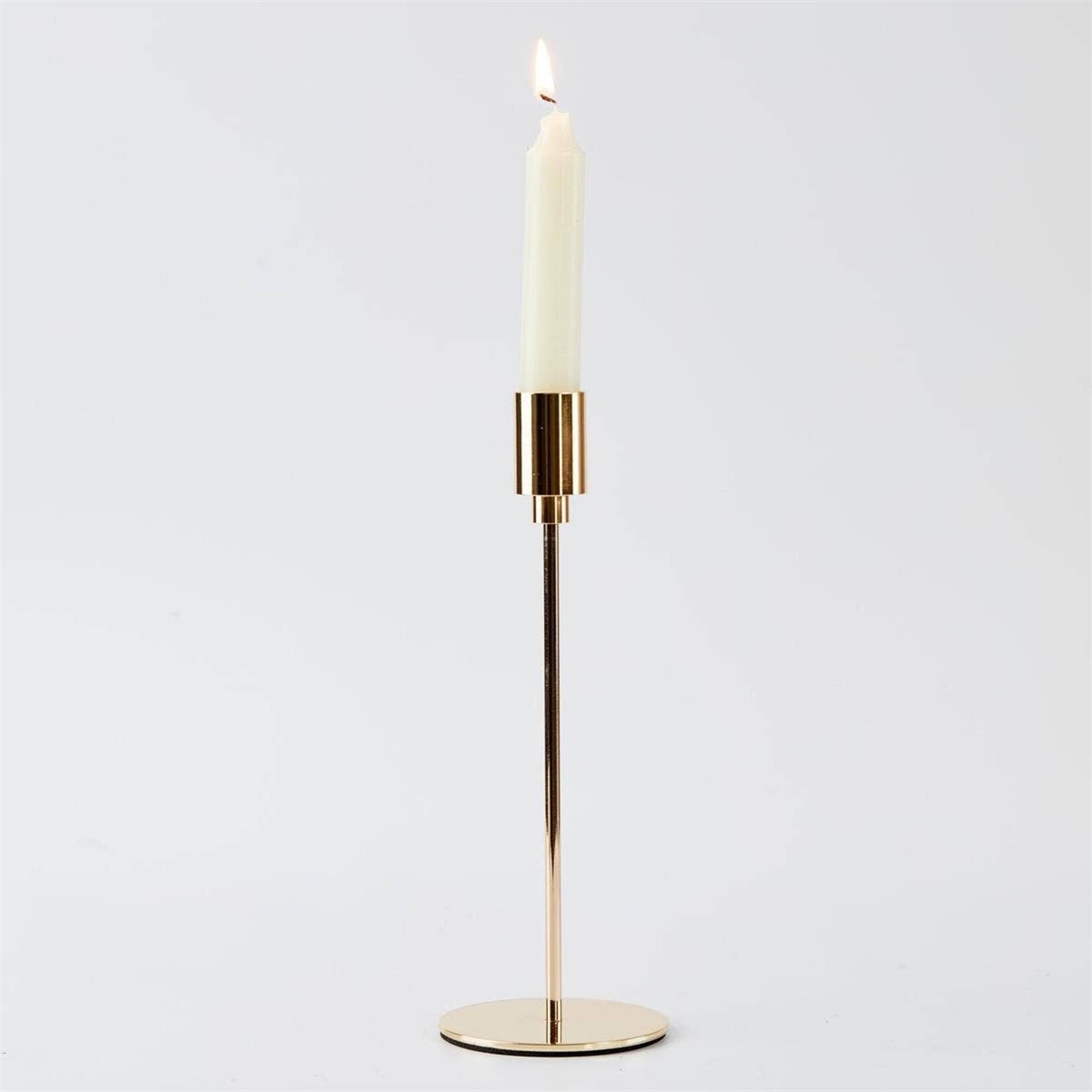 Gold Taper Candle Holder 9"