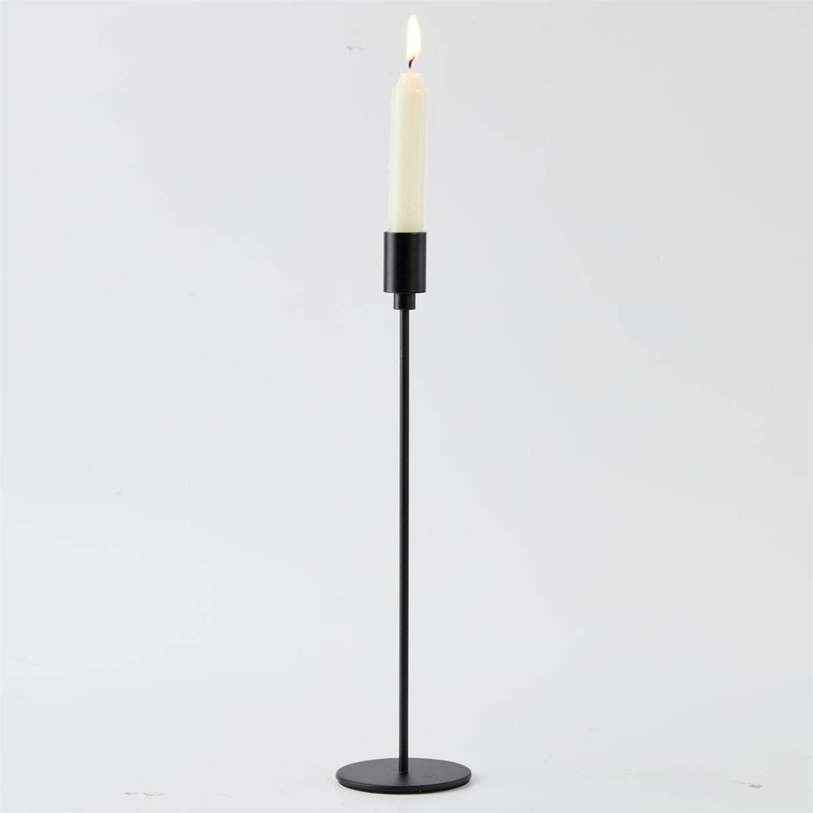 Black Taper Candle Holder 13"H