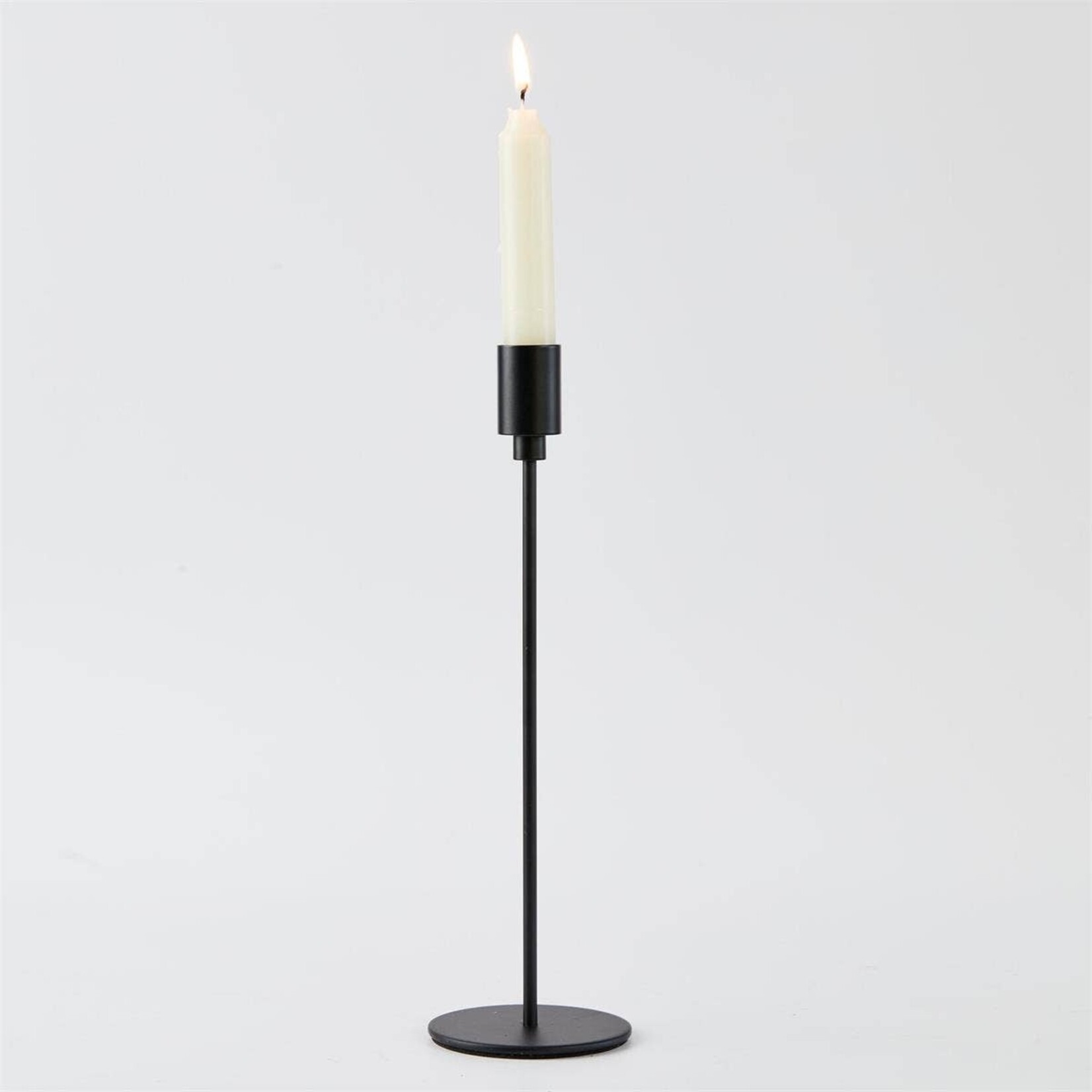 Black Taper Candle Holder 11"H