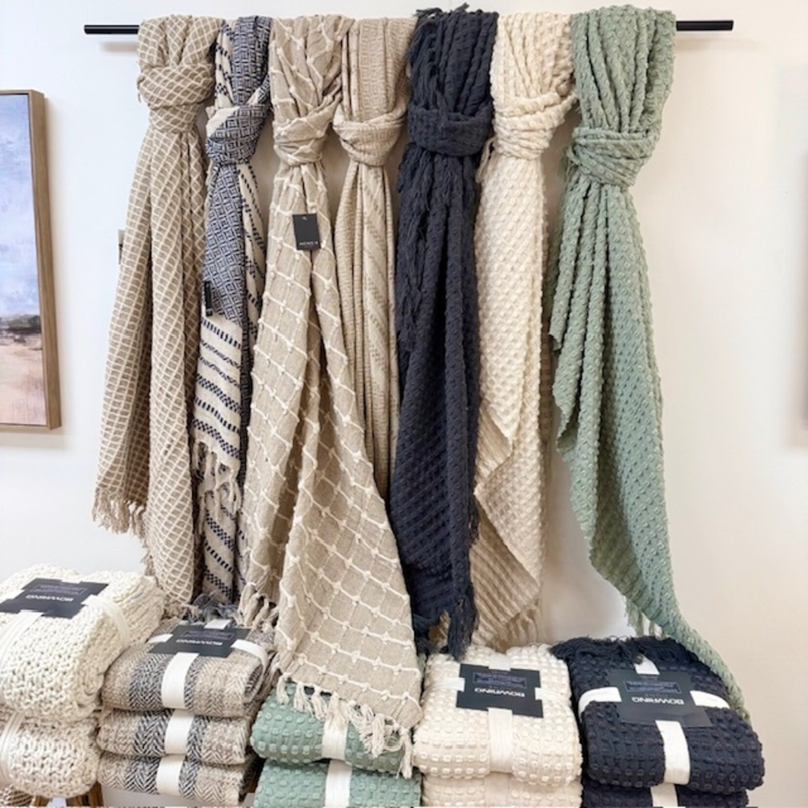 Millie Textured Chenille 50" x 60" Throw - Bisque