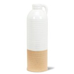 Shiny & Matte Vase with Handle - 11" Large