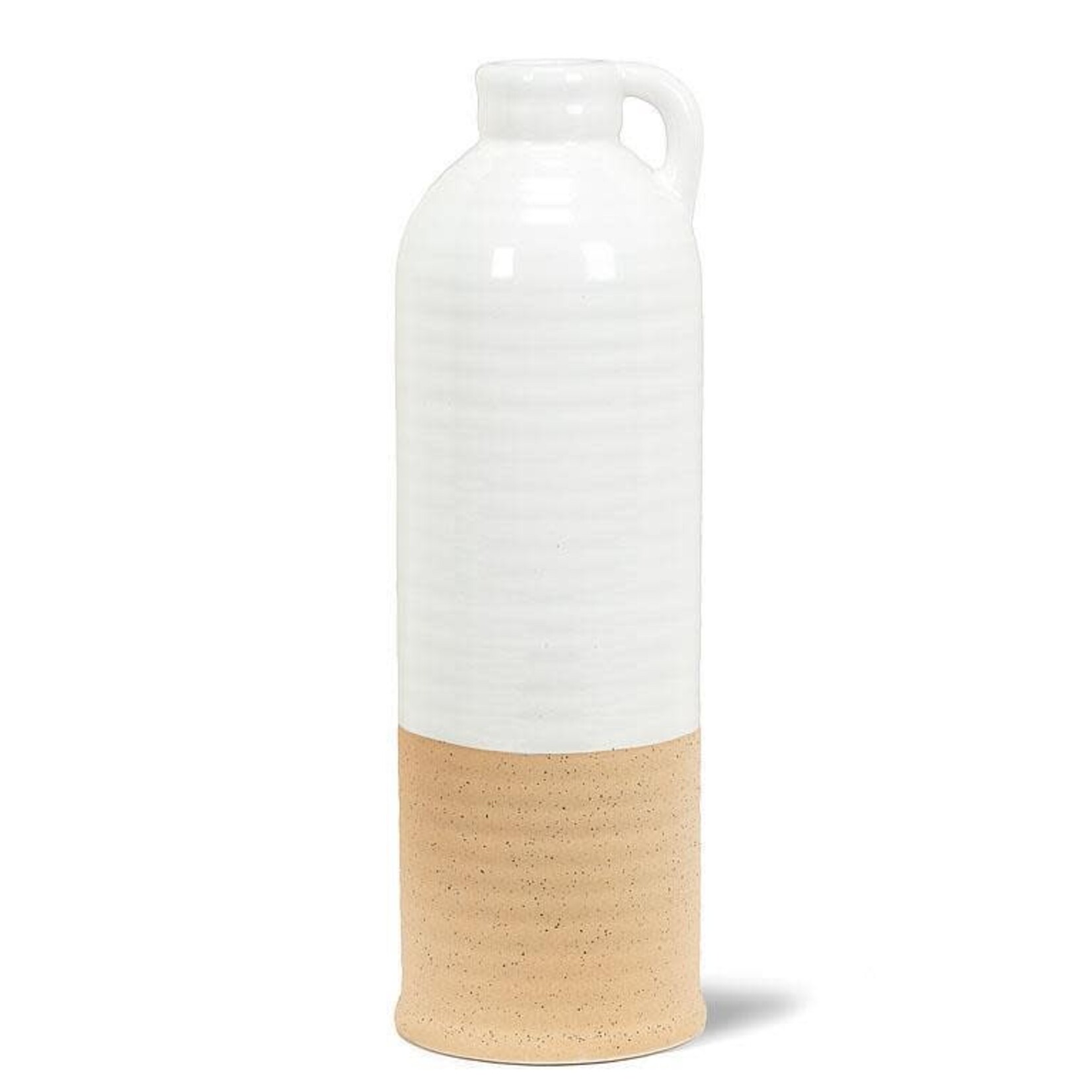 Shiny & Matte Vase with Handle - 11" Large