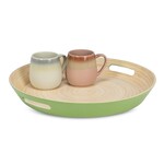 Round Bamboo Tray w/Handles