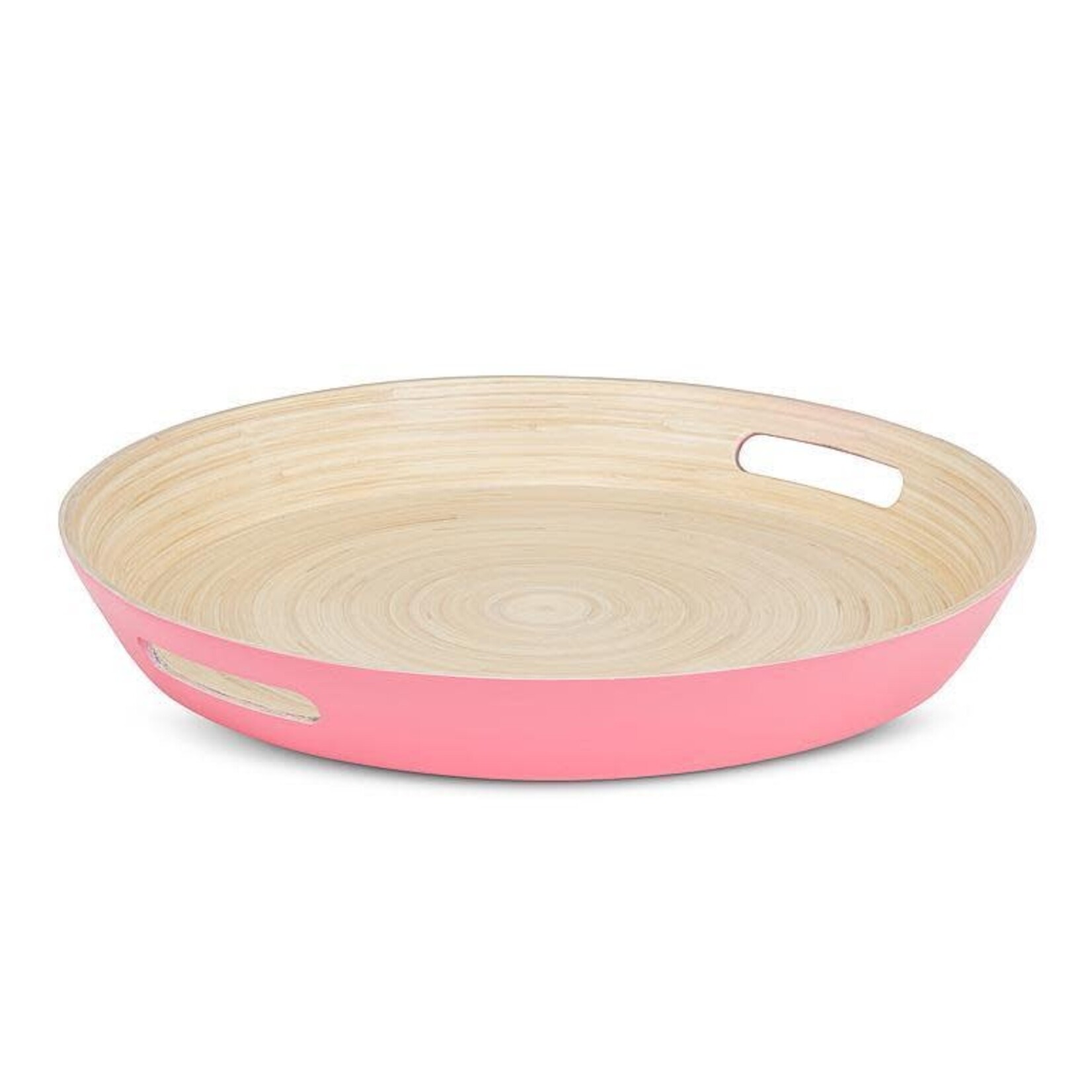 Round Bamboo Tray w/Handles