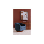 Oscy Swivel Chair - Dark Atlantic Blue