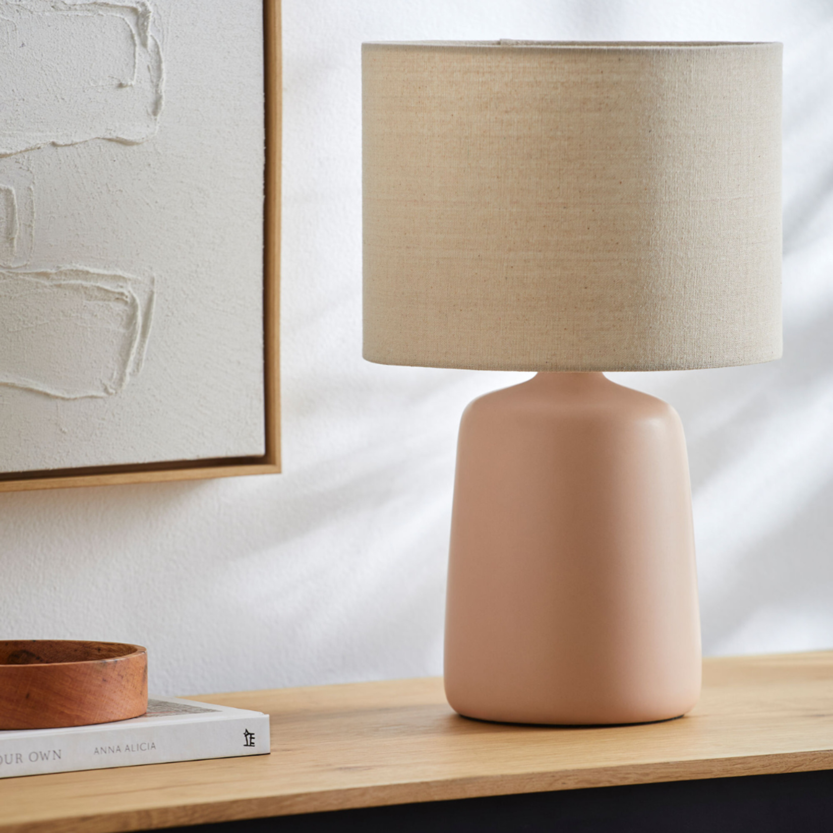 Elio Accent Table Lamp - Beige