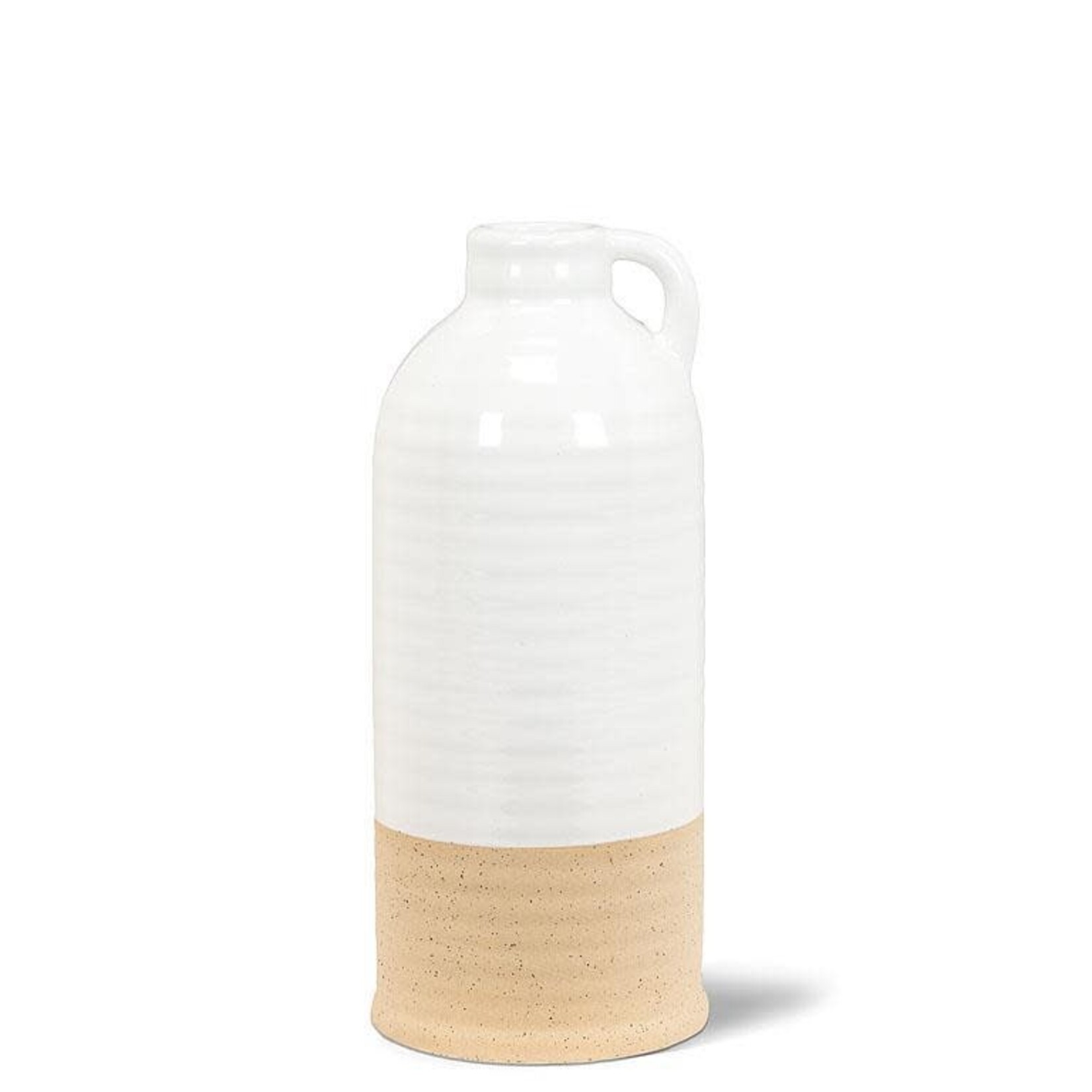 Shiny & Matte Vase with Handle - 9" Medium
