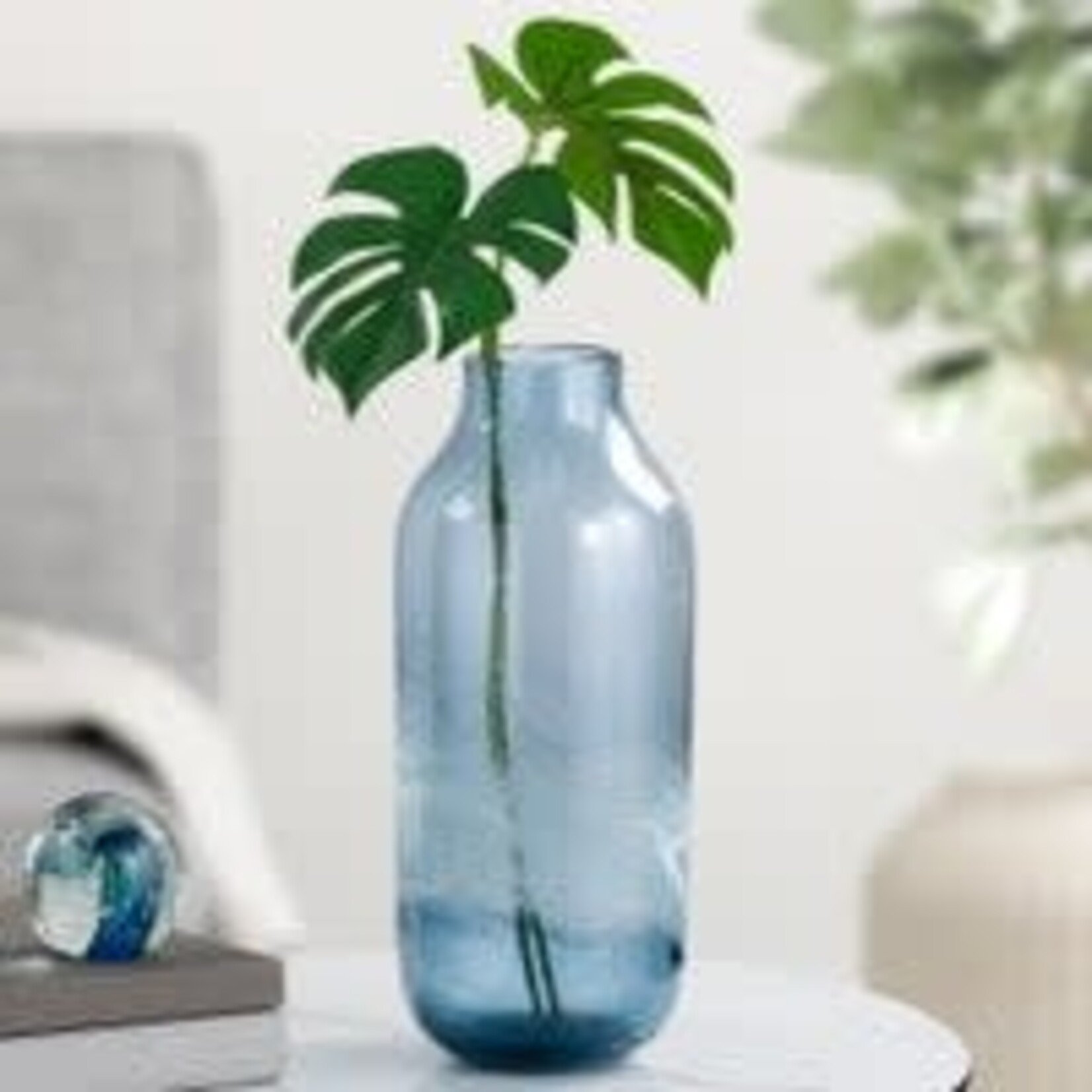 Milky Way 13.5h" Glass Vase - Blue