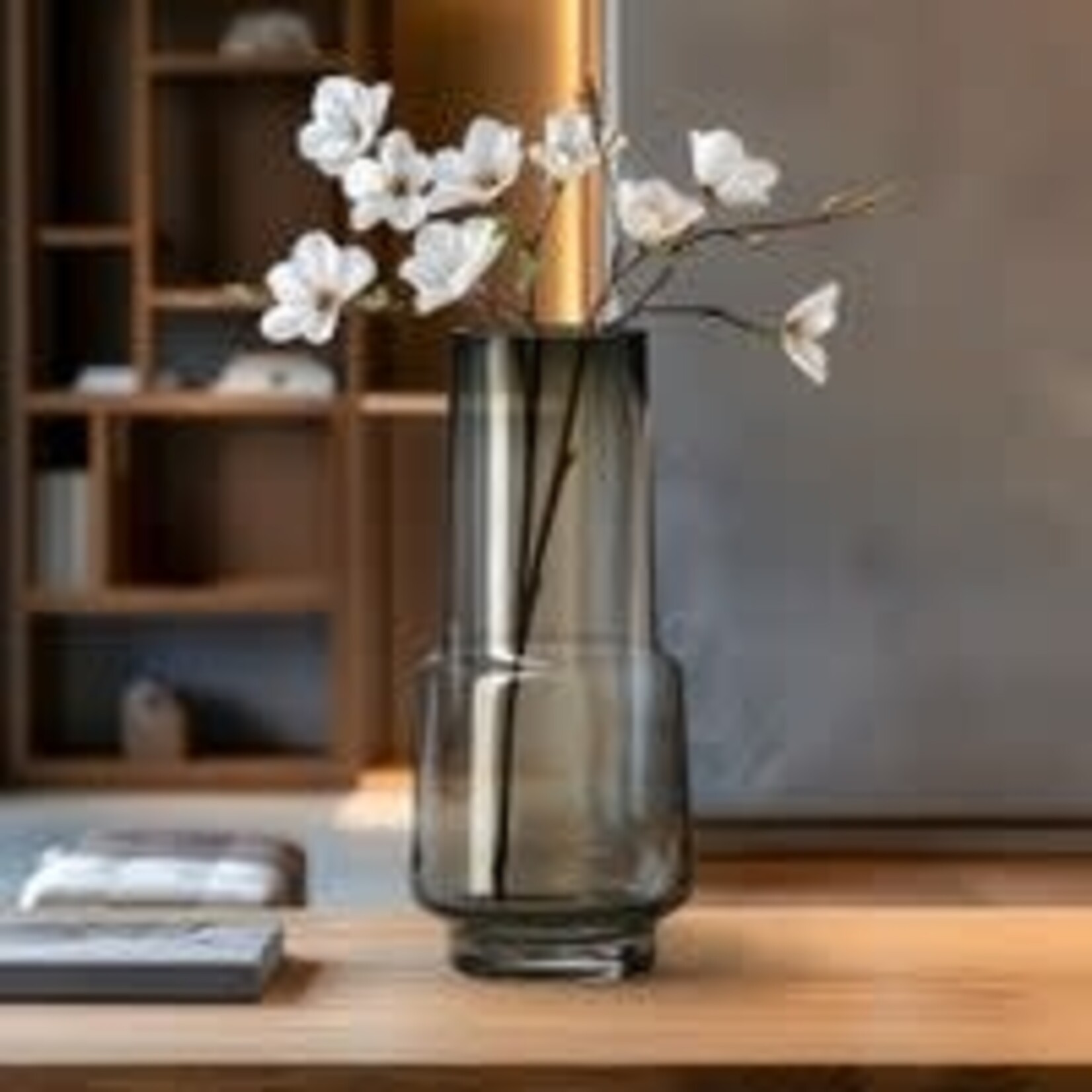 Solo Smoke Glass 11h" Vase