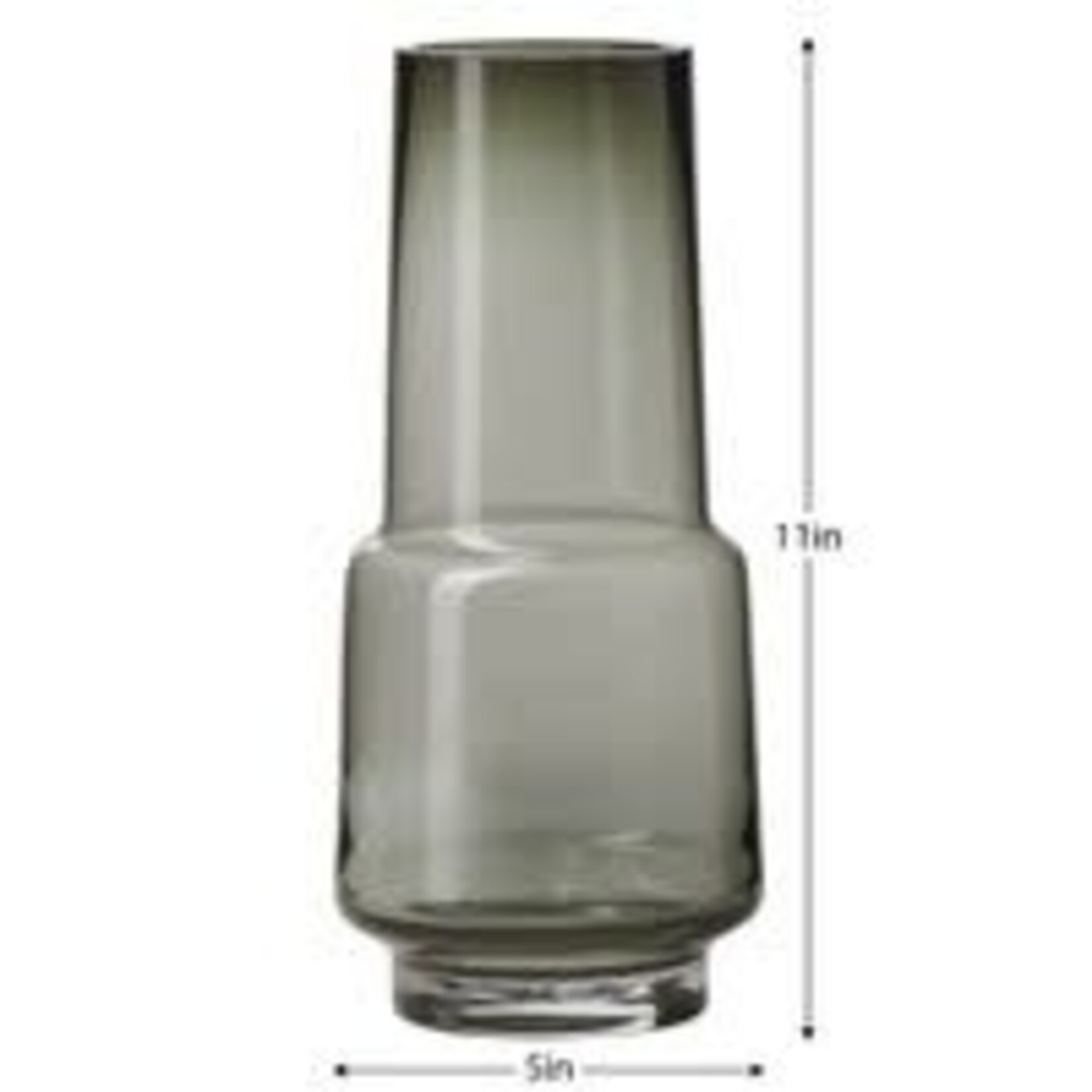 Solo Smoke Glass 11h" Vase