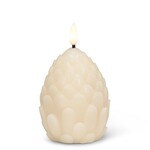 Small Ivory Pinecone LED Candle