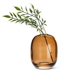 Medium Amber Barrel Vase