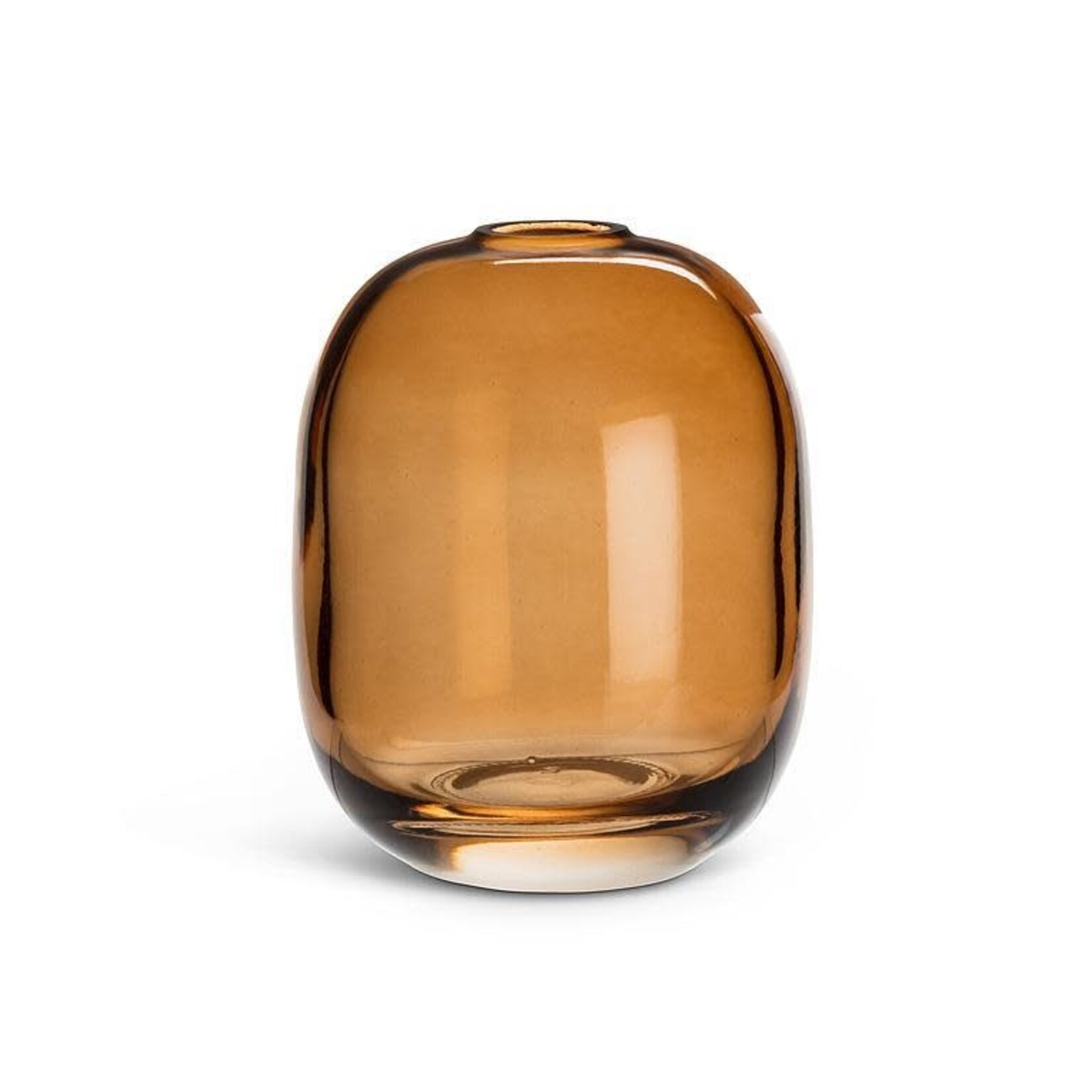 Medium Amber Barrel Vase
