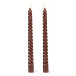 Tight Spiral BrownTaper Candle