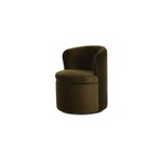 Dane Swivel Dining Chair Faux Green Mohair