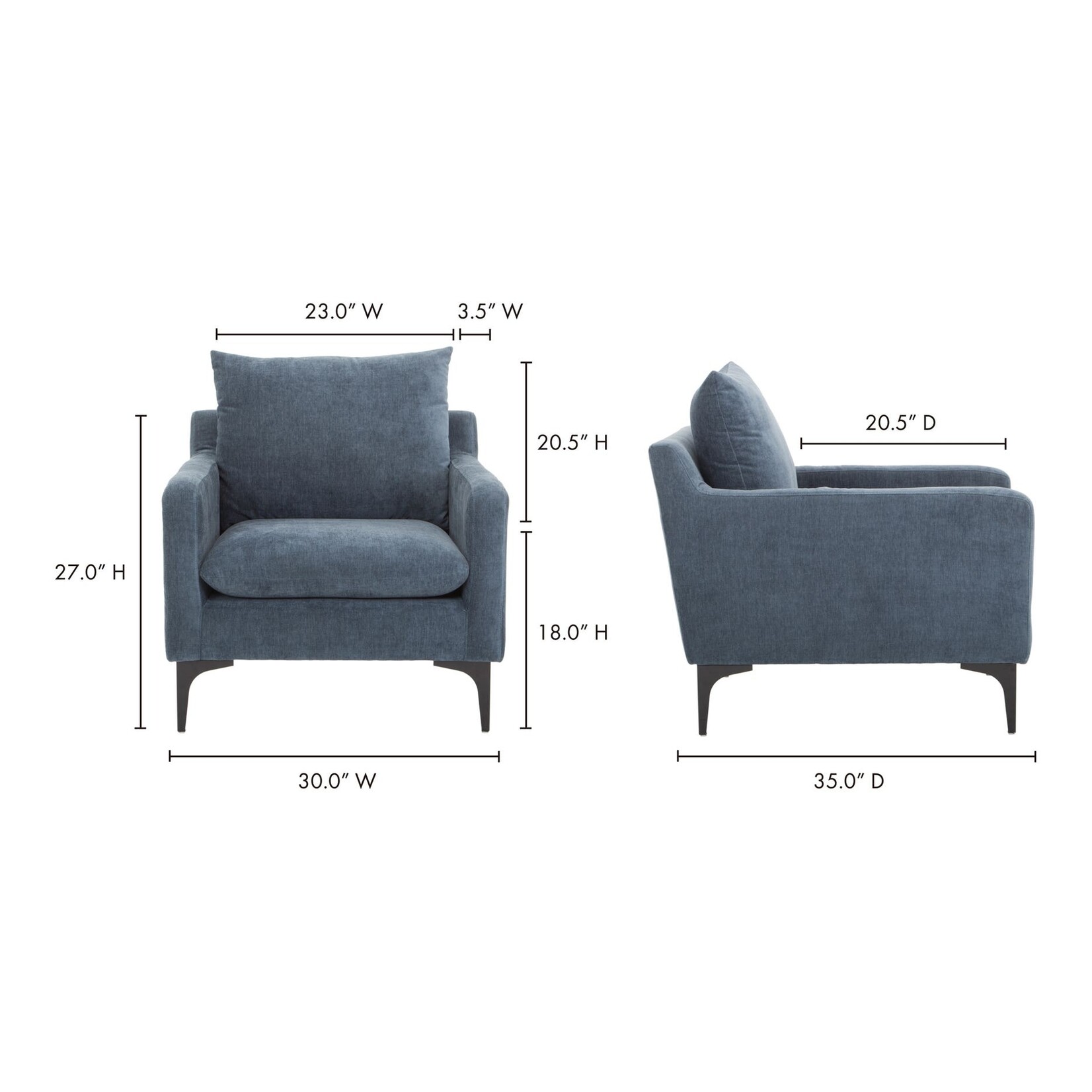 Blue Paris Armchair