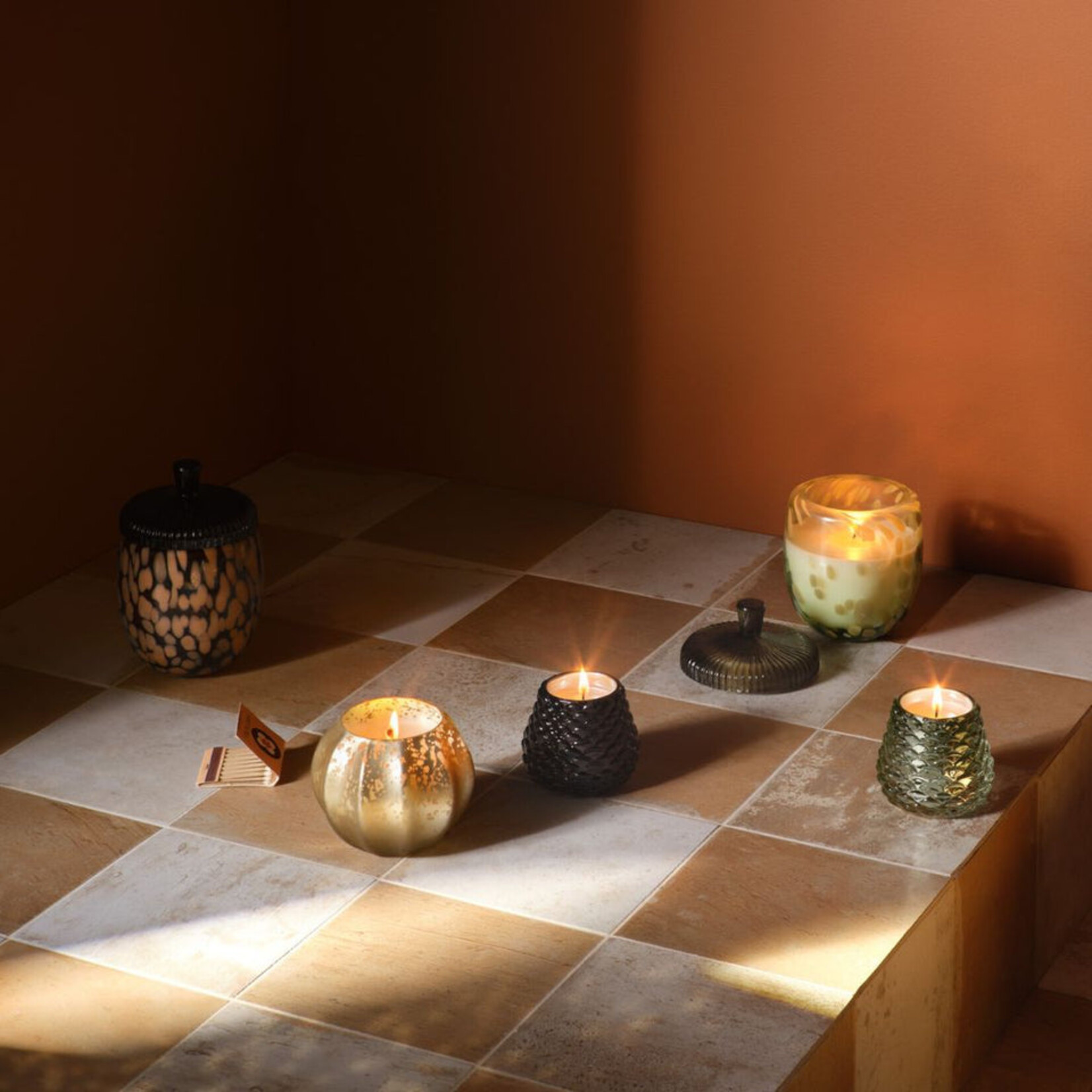 Woodfire Glass Acorn Candle