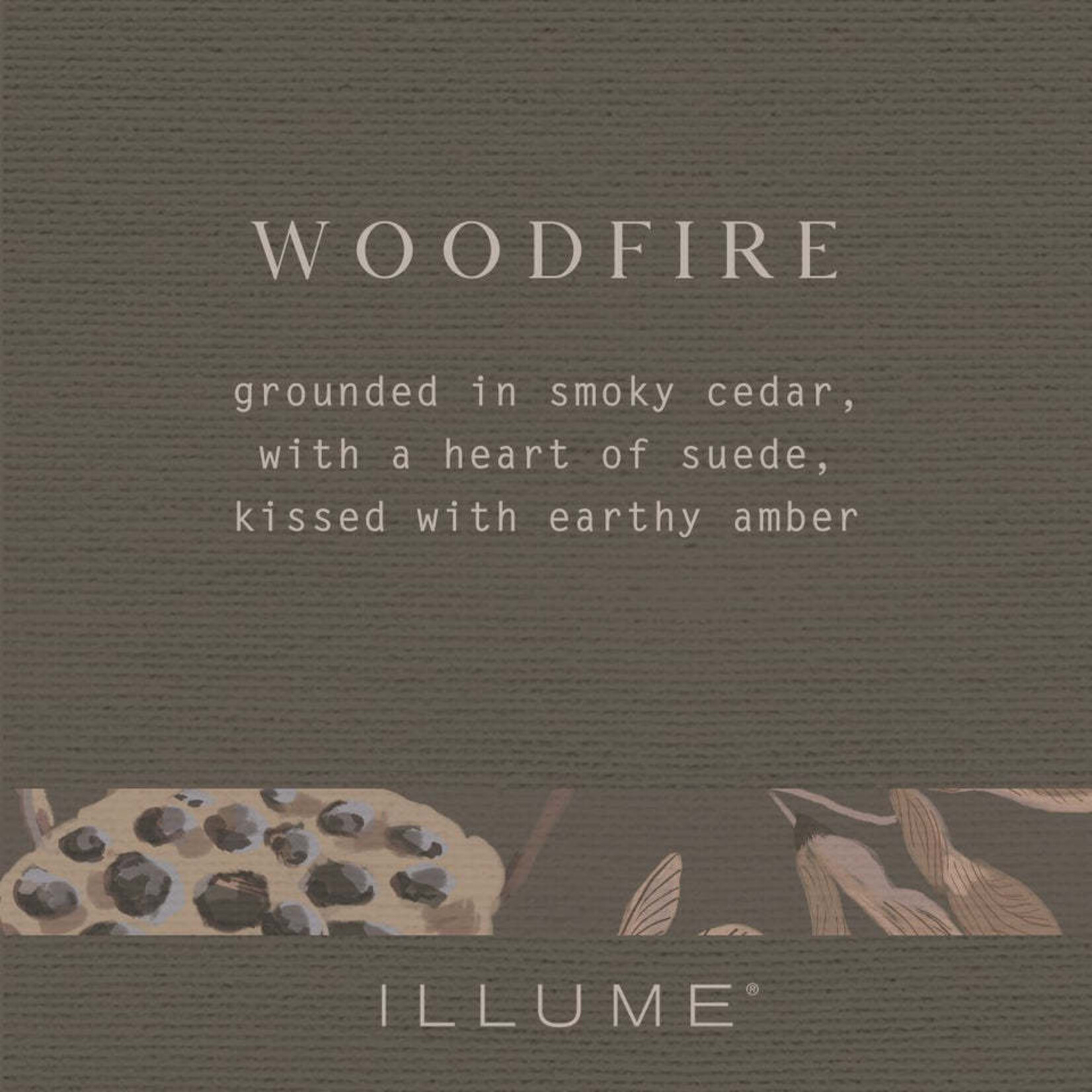 Small Boxed Crackle Glass Candle Woodfire