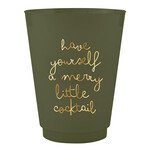 Green/Gold Frost Cup - Merry Little Cocktail