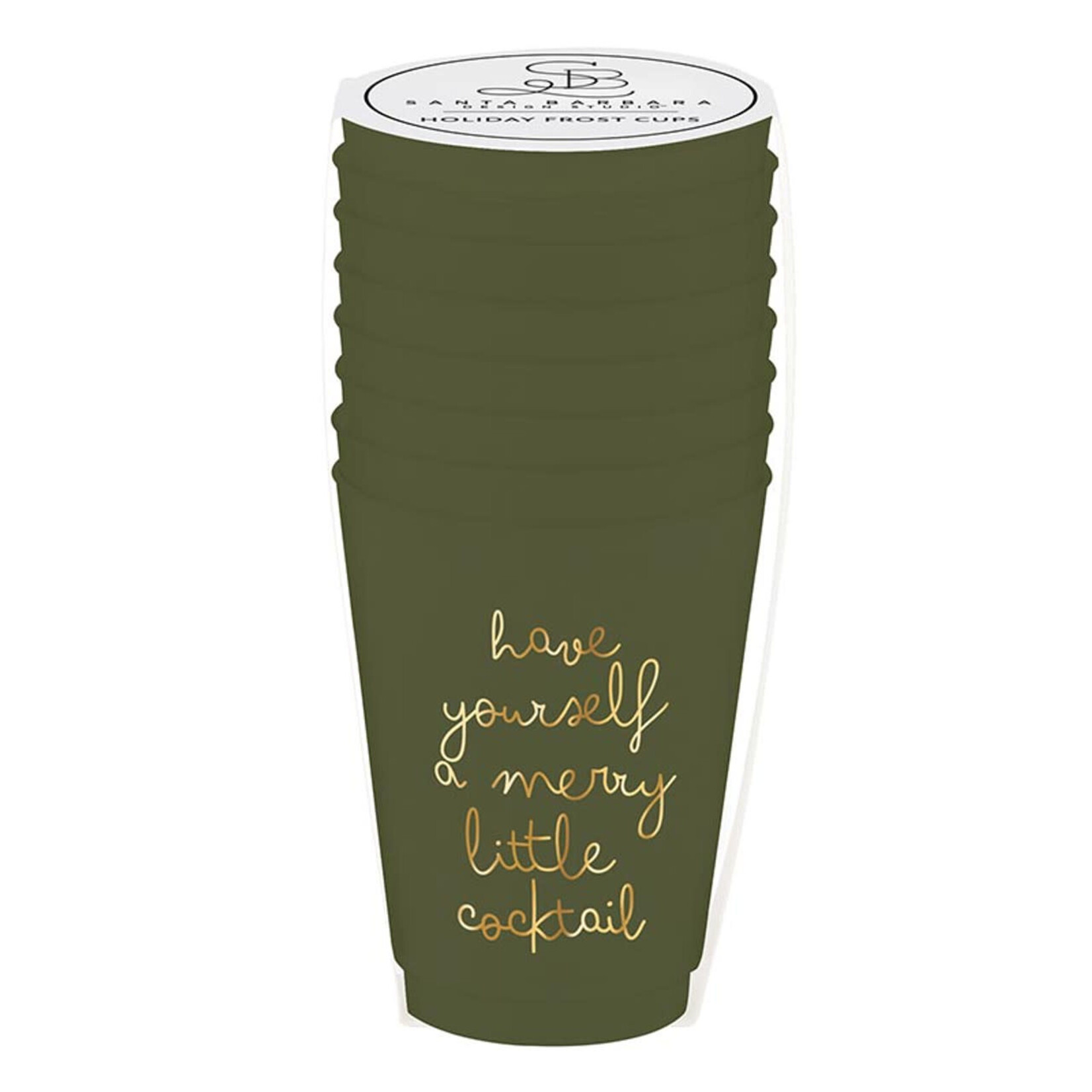 Green/Gold Frost Cup - Merry Little Cocktail