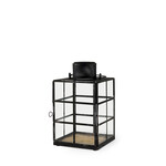 Gamfield  Small Black Metal and Glass Lantern 6.1L x 6.1W x 10.6H