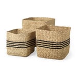 Cullen Grey Twisted Seagrass Square Basket - Medium