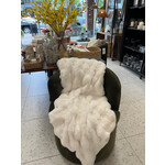 Plush Faux Fur Throw 50 x 60" - Ivory