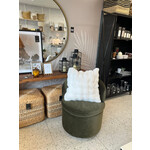 Plush Faux Fur 22 x 22" Pillow - Ivory