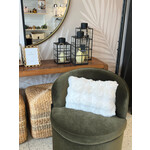 Plush Faux Fur 12x18" Pillow - Ivory