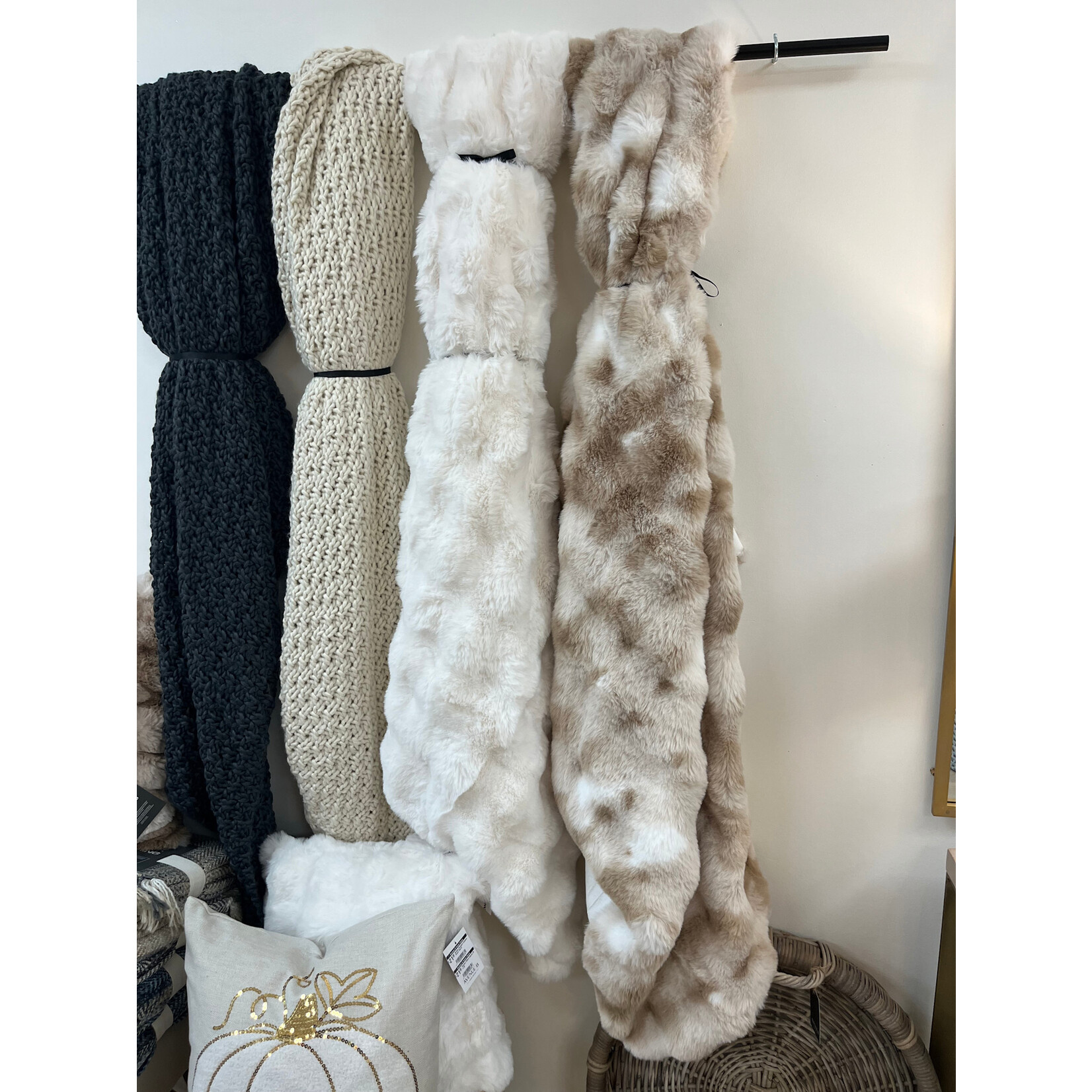 Plush Faux Fur Throw 50x60" - Caramel