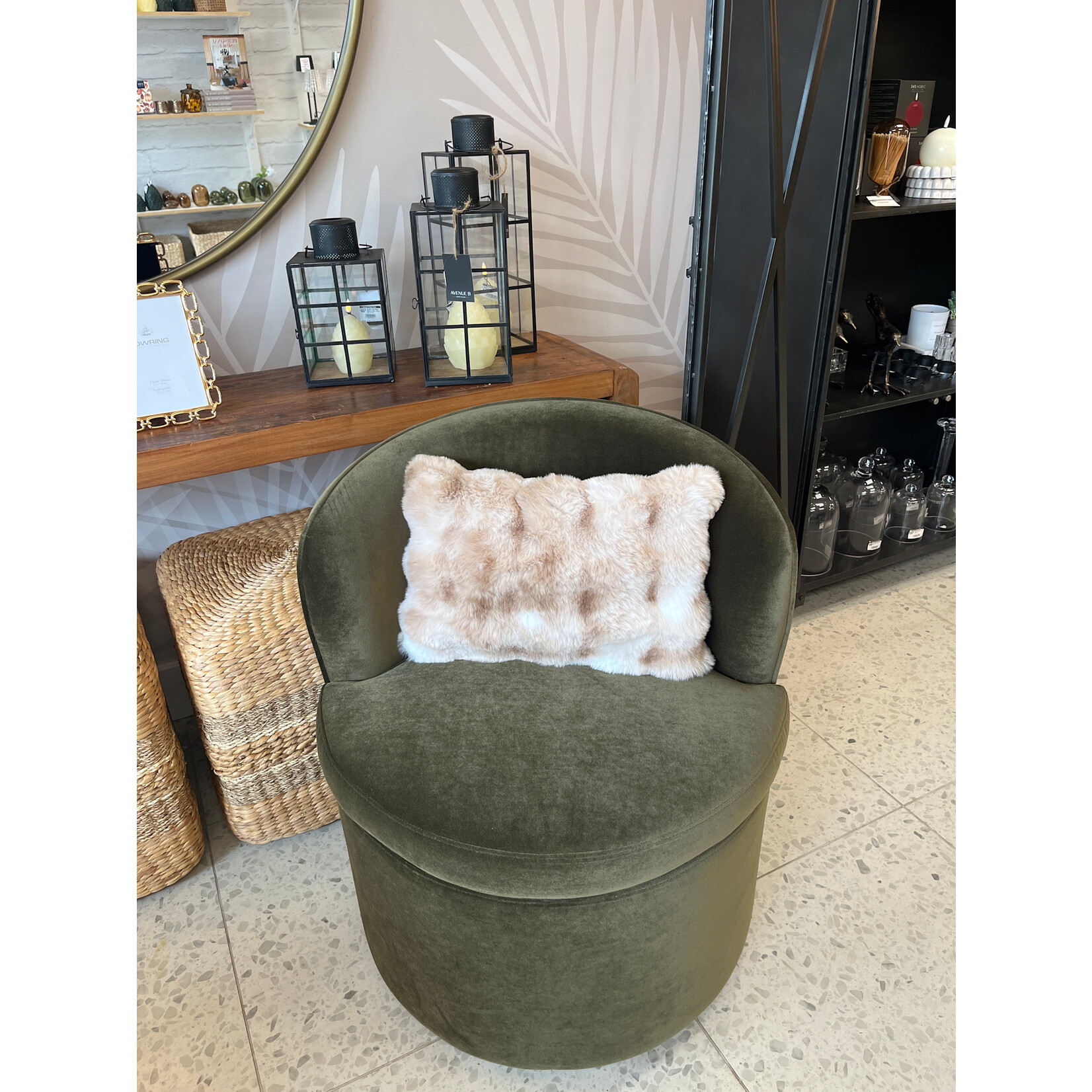 Plush Faux Fur 12" x 18" Pillow - Caramel