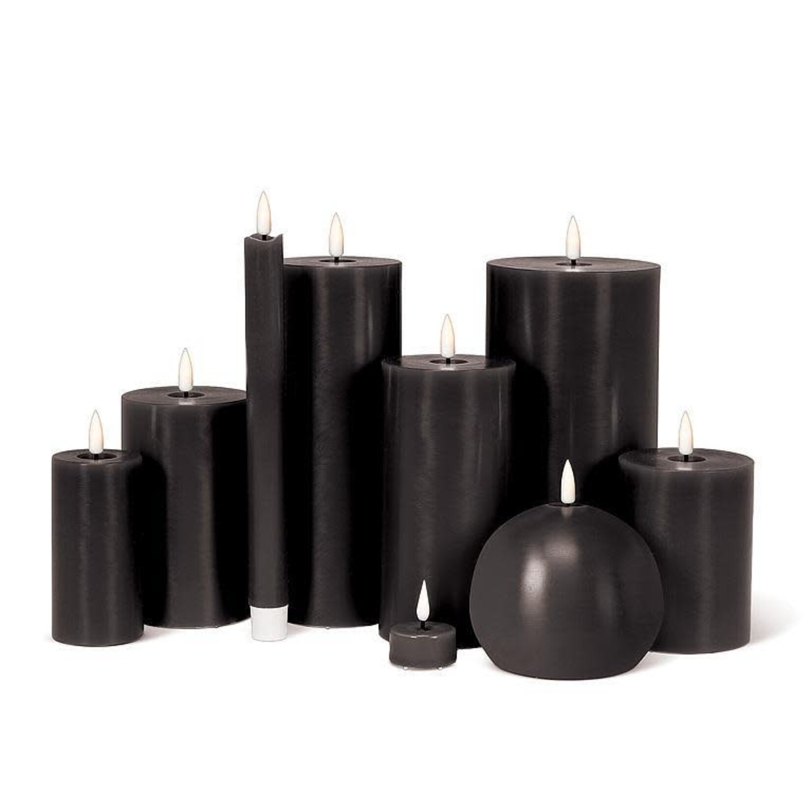Black LED Pillar Candle 3 x 5"
