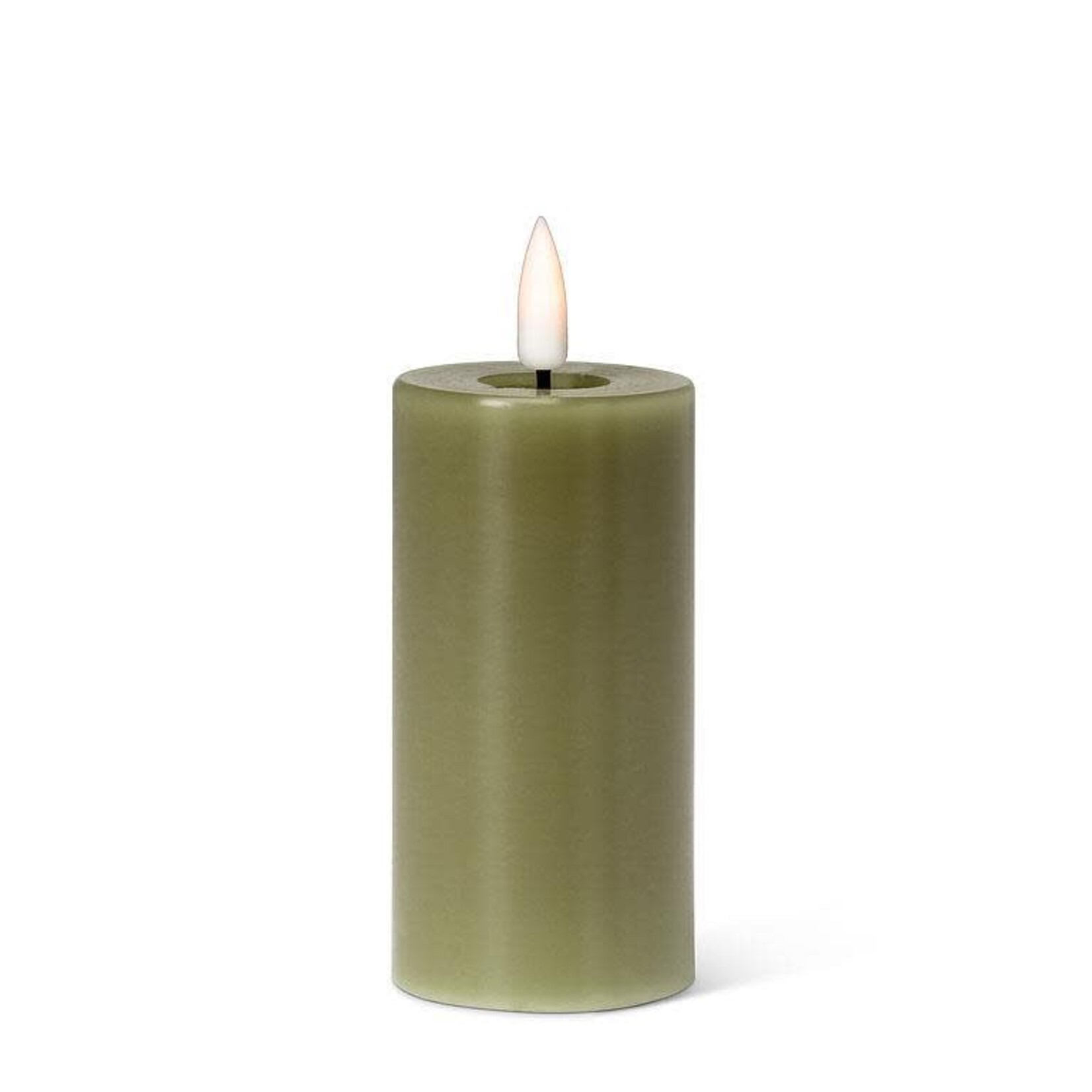 Green LED Pillar Candle 2  x 4"