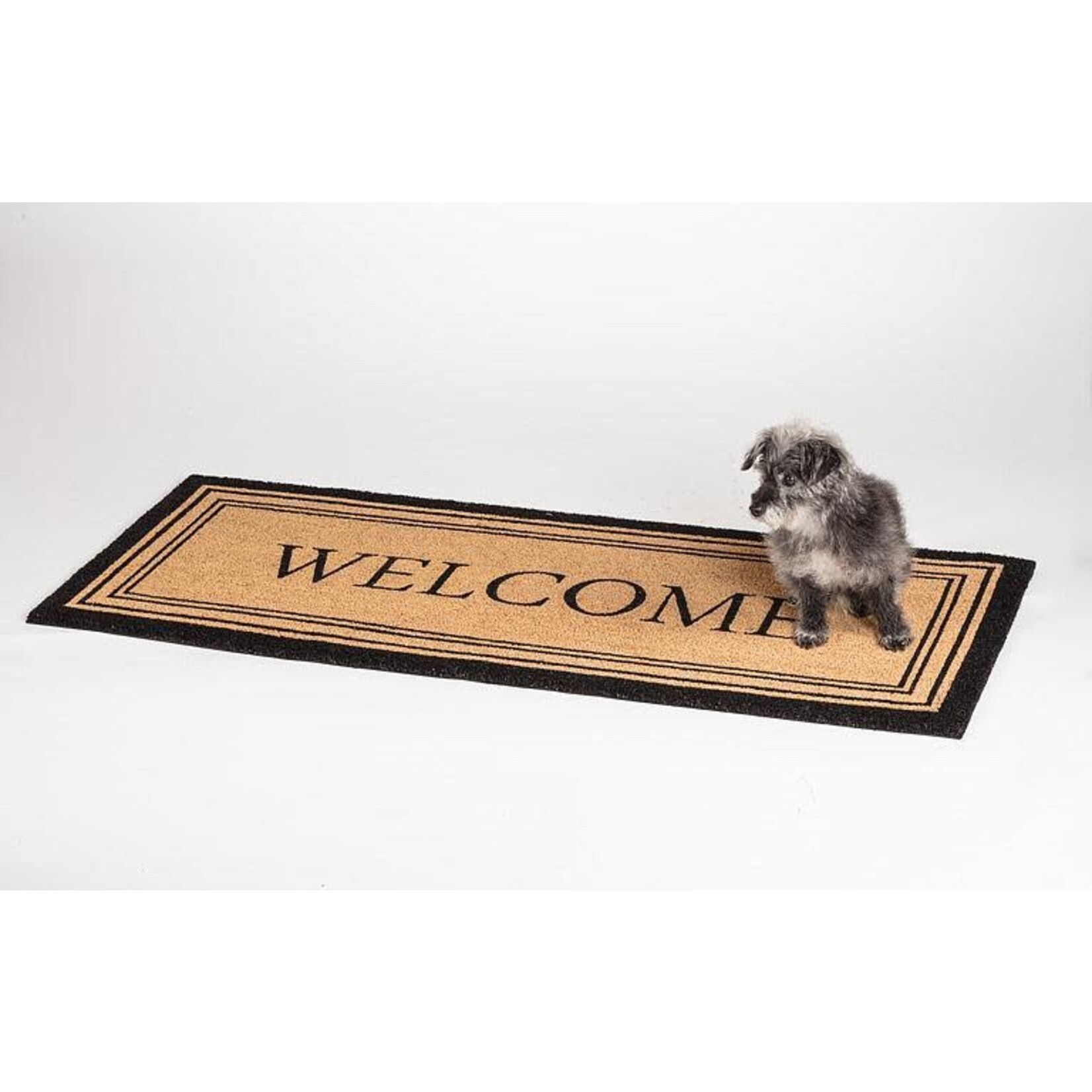 Long Welcome Doormat with Border