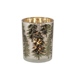 White Frost Glass Hurricane