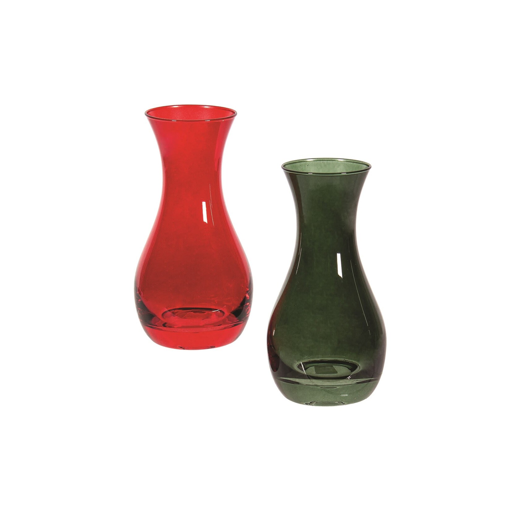 Glass Bud Vase – Red or Green
