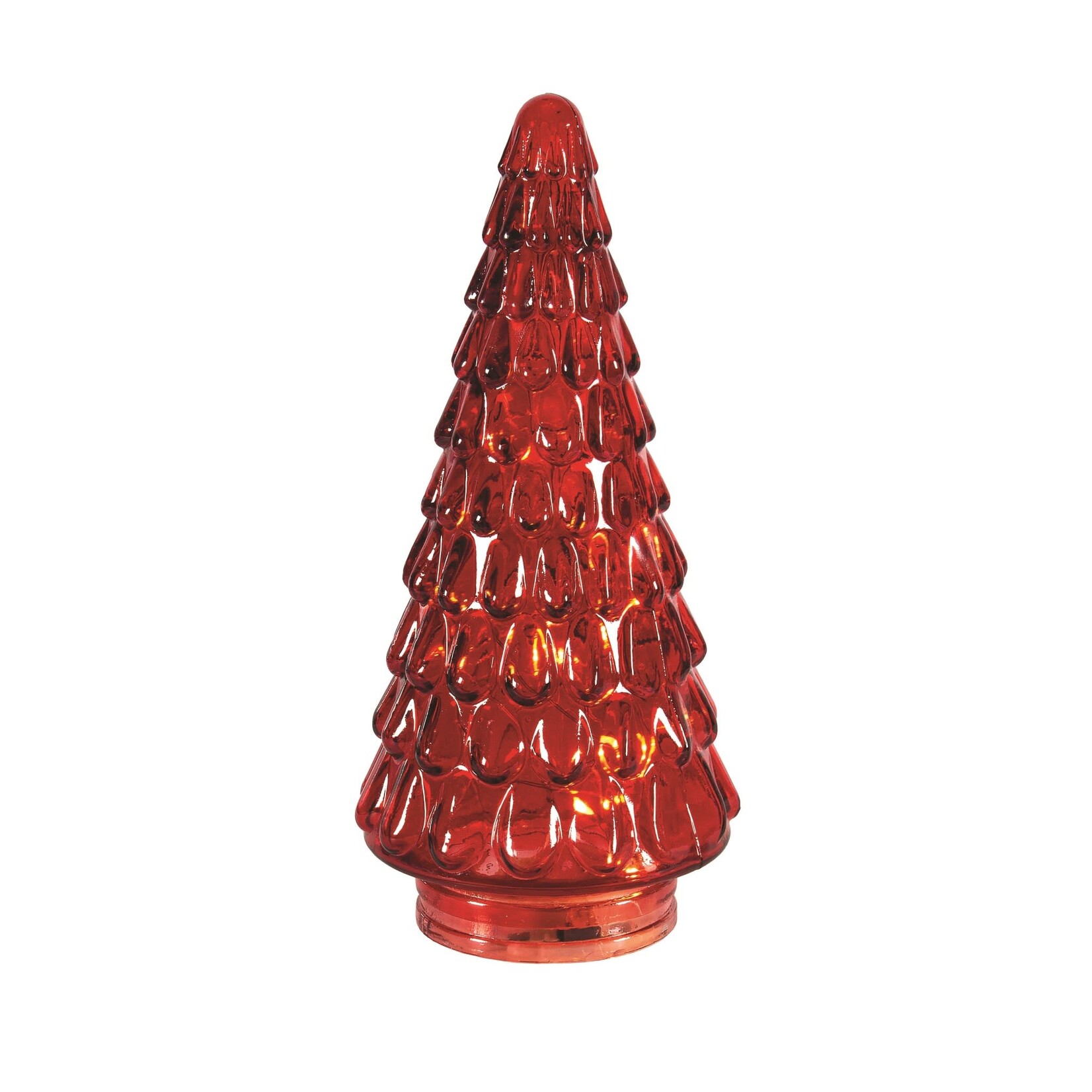 Red Glass LED Tree