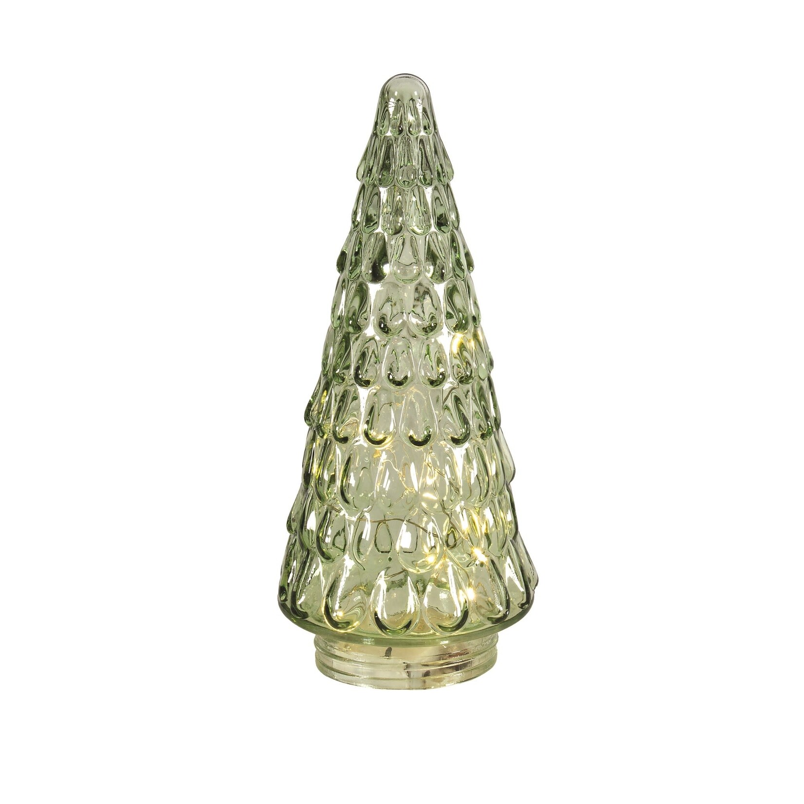 Green Glass LED Tree